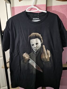 Spencer's Black Graphic Michael Myers Horror Tee